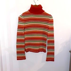 American Eagle Striped Knit Turtleneck
Sweater, Sz Small